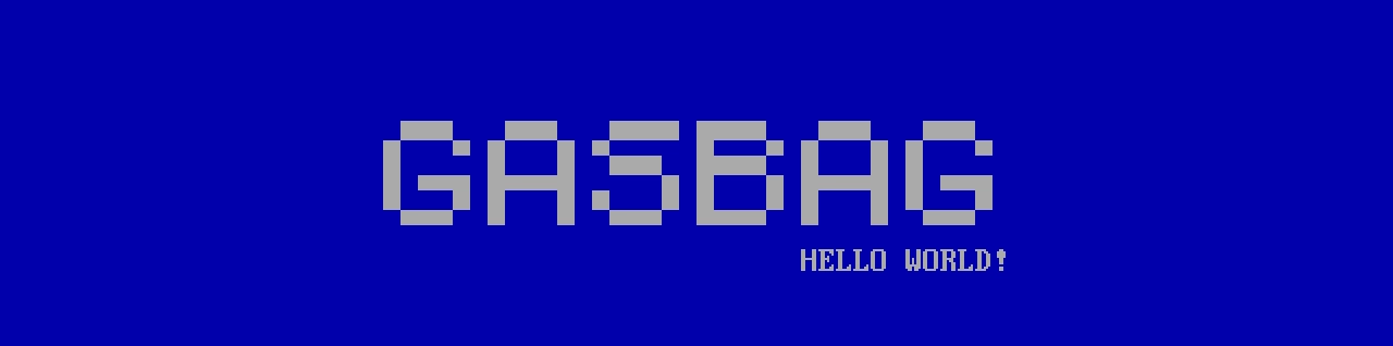 GASBAG game title screen